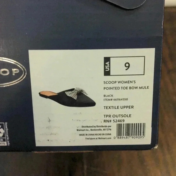 Scoop Women's Point Toe Slingback Mules with Bow - Picture 3 of 11